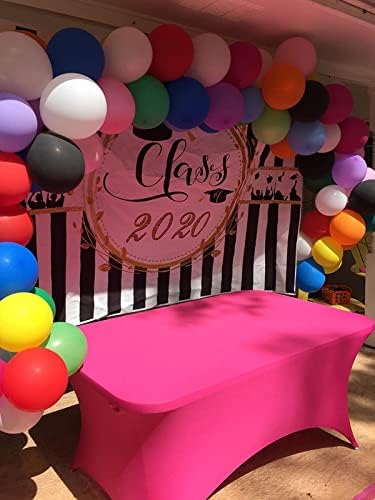 FORLIFE Spandex Table Cover - Fitted 6ft Rectangular Tablecloth, Stretch Patio Table Cover for Wedding, Banquet, Party (Fuchsia)