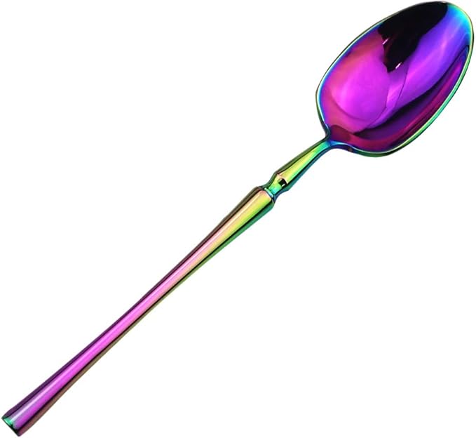 Gugrida 20 piece Rainbow Flatware Set 304 Stainless Steel Fork Spoon Cutlery Luxury Mirror Polished Colorful Silverware, Dishwasher Safe, Service for 4