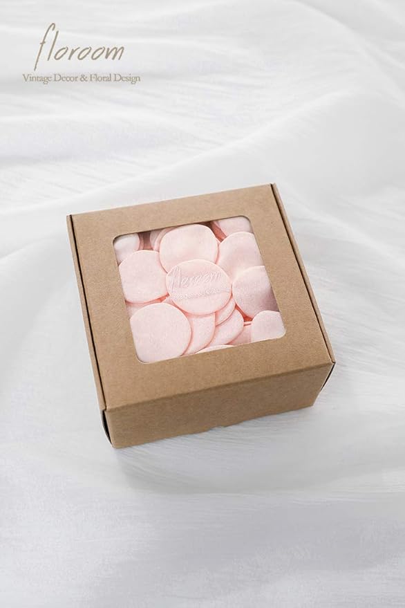 Floroom 300pcs Rose Petals Blush Faux Silk Flower Petals for Wedding Flower Girl Basket Pink Aisle Scatter Dinner Table Centerpieces Party Confetti Bridal Shower Romantic Night Decoration