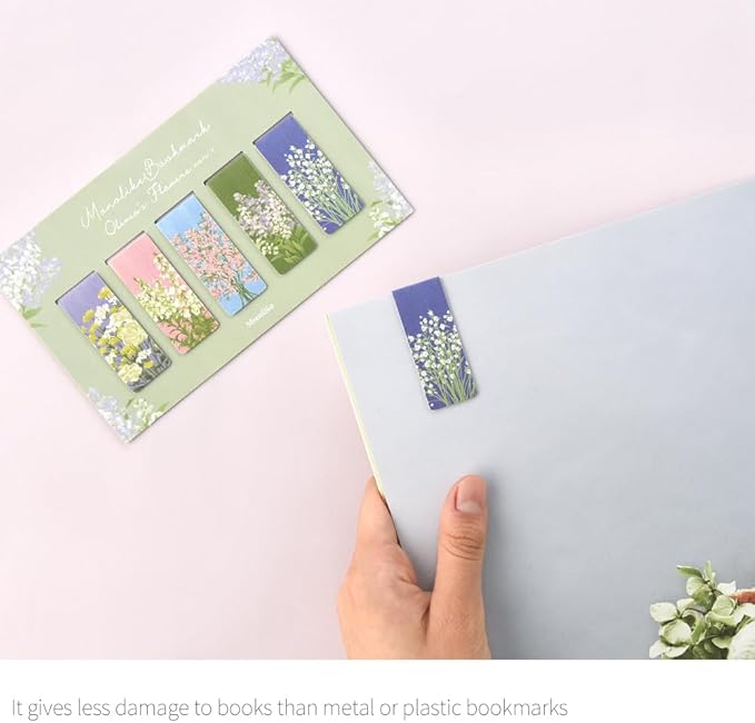 Monolike Magnetic Bookmarks Set - A (Olivia's Flowers Ver.4)