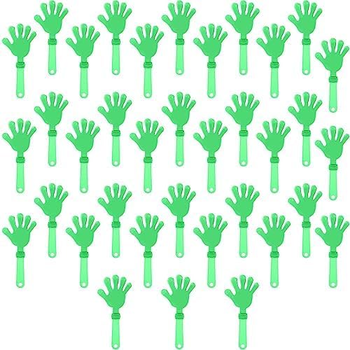 120 Pieces Lime Green Hand Clappers 7.5 Inch Clappers Noisemakers Noise Makers Party Favors Plastic Clapper Sporting Events Cheers Ball Dance Basketball Football Noisemakers (Lime Green)