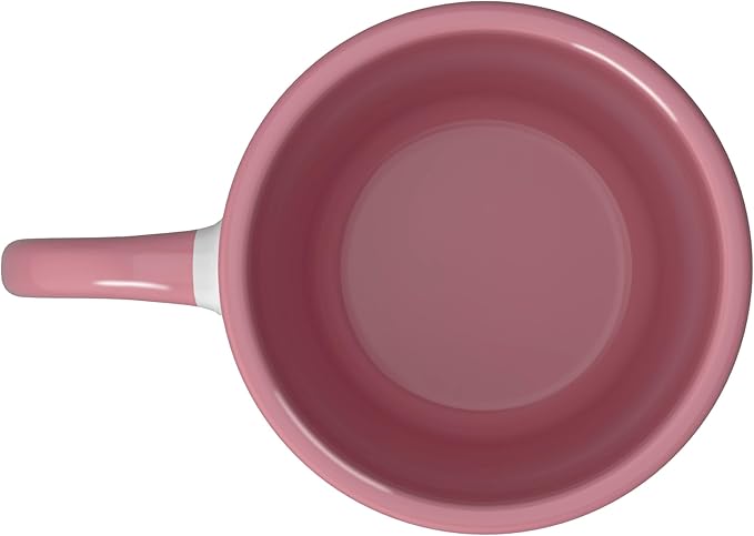 Mid-Century Modern Abstract Landscape Earthy Boho Arches Ceramic Mug, Pink/White