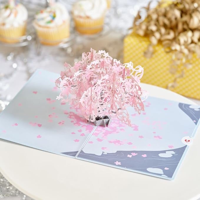 Lovepop Happy Birthday Pop-Up Card for Her and Him- 3D Floral Birthday Greeting Cards for Boys, Girls, Men, Women - Flower Tree - 5" x 7" Cherry Blossom Card - Blank Note Card & Envelope Included