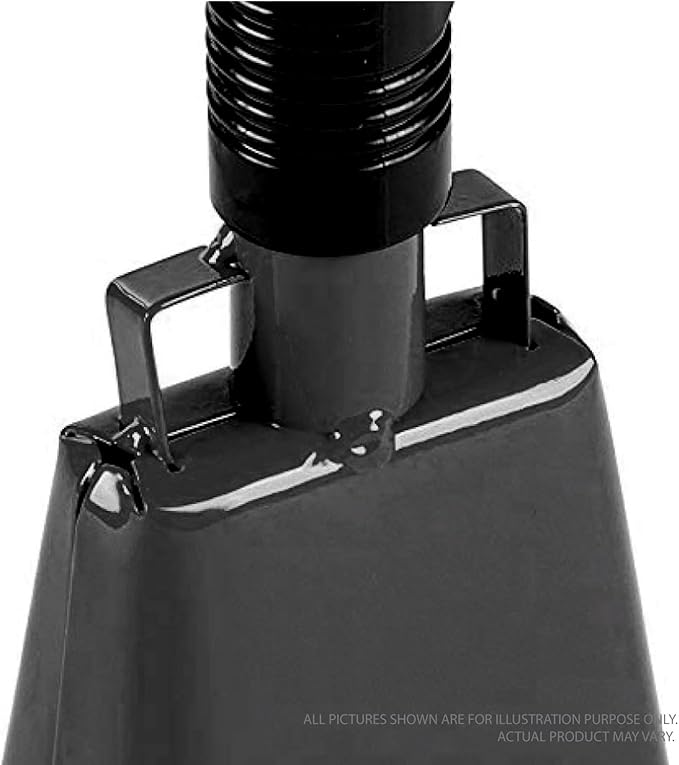 Deke Home - 2 Pack 10 Inch Steel Cowbells with Handle, Loud Noise Makers for Football, Sports, Parties, Competitions, School Spirit & Safety, Large Hand Bell for Cheering & Percussion Instrument