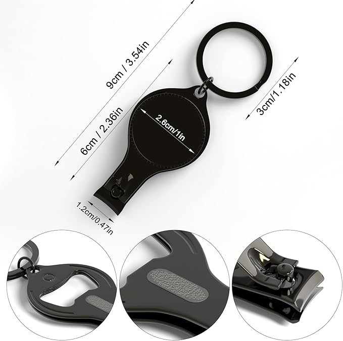 100pcs Personalized 4 in 1 Multi Function Bottle Opener, Black Nail Clipper, Wedding Favors Brewery, Private Customized, Multitool Gifts for Men