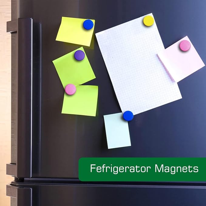 100 PCS 10 Colors Fridge Magnets,Round Magnets for Whiteboard, Cute Small Magnet, Mini Refrigerator Magnets Whiteboard Magnets Colorful Locker for Home Classroom Teachers Offices