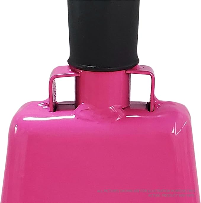 Deke Home - 2 Pack 7 Inch Steel Cowbells with Handle, Loud Noise Makers for Football, Sports, Parties, Competitions, School Spirit & Safety, Large Hand Bell for Cheering & Percussion Instrument