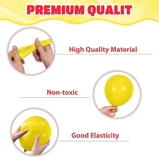 Red Yellow Black Balloons, 50pcs Yellow Black Red Balloons, Printed Balloon Confetti Balloon For Boys Men Birthday Baby Shower Party Wedding Bachelorette Graduation Anniversary Decorations
