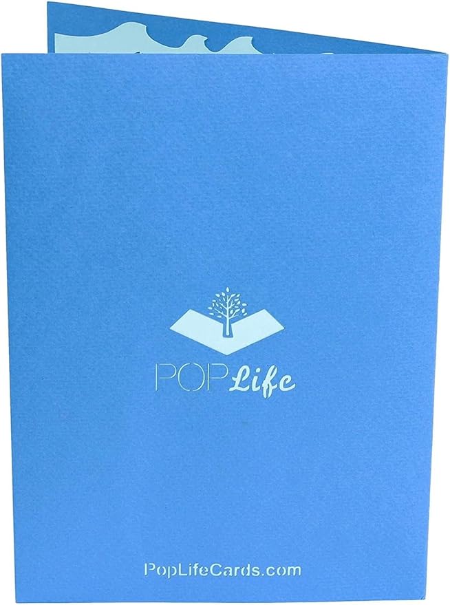 PopLife® Humpback Whale Parent and Child 3D Pop Up Card - Mother's Day Gift, Whale Lover's Birthday, Graduation - for Mom, for Daughter, for Son, for Parent, for Dad