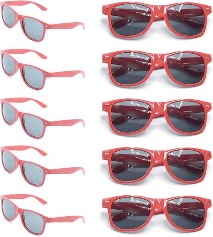 700pc Personalized Wedding Sunglasses Bulk for Guests Party Favors,Custom Personalized Logo Sunglasses Womens Men,Wedding Bridesmaid Sunglasses Gifts,Bachelor Party Favors Set (Red)