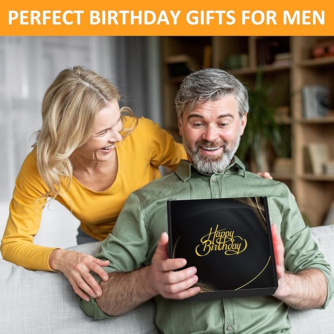 50th Birthday Gifts for Men, 50th Birthday Decorations for Men, Party Decor Supplies including King Crown & Sash & Banner & Balloons & Cake Topper & Candles