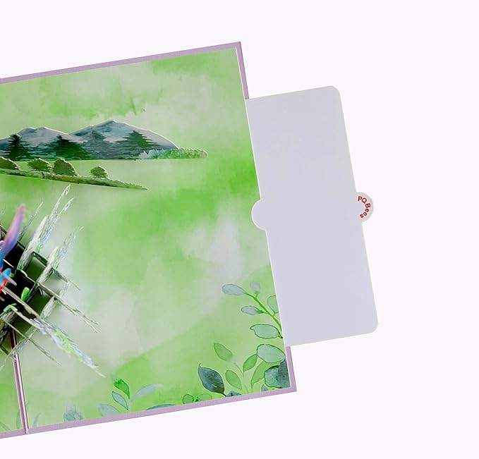 HummingBird Lilies of the Valley 3D Birthday Card for Women, Mothers Day Cards, 6x8in Gift Cards for Mom, Wife, Her, Daughter, Sister, Grandma (PQ Hummingbird).