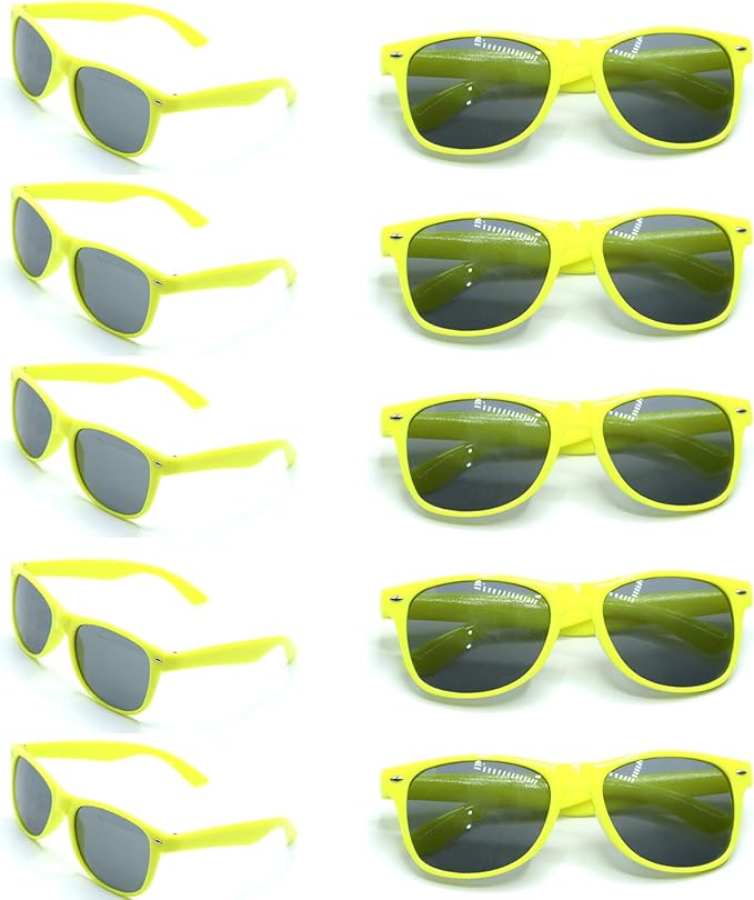 100pc Personalized Wedding Sunglasses Bulk for Guests Party Favors,Custom Personalized Logo Sunglasses Womens Men,Wedding Bridesmaid Sunglasses Gifts,Bachelor Party Favors Set (Lemon)