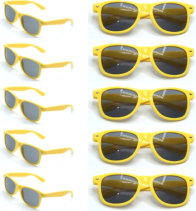 600pc Personalized Wedding Sunglasses Bulk for Guests Party Favors,Custom Personalized Logo Sunglasses Womens Men,Wedding Bridesmaid Sunglasses Gifts,Bachelor Party Favors Set (Yellow)
