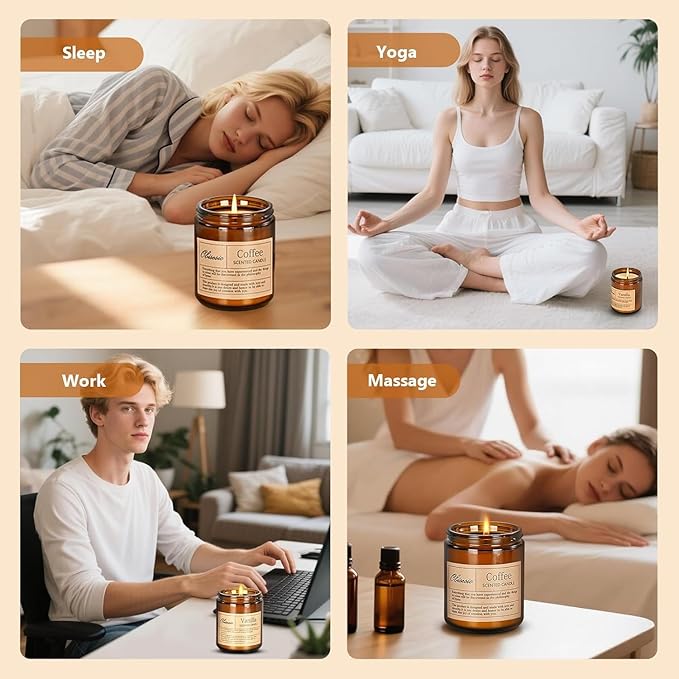 Coffee-Scented Candles,Aromatherapy Candels,Home Fragrance Candes,Soy Wax Candle Gifts-Perfect For Living Room And Bedroom.They Soothe The Mind And Freshen The Air—Making Them An Excellent Gift Choice