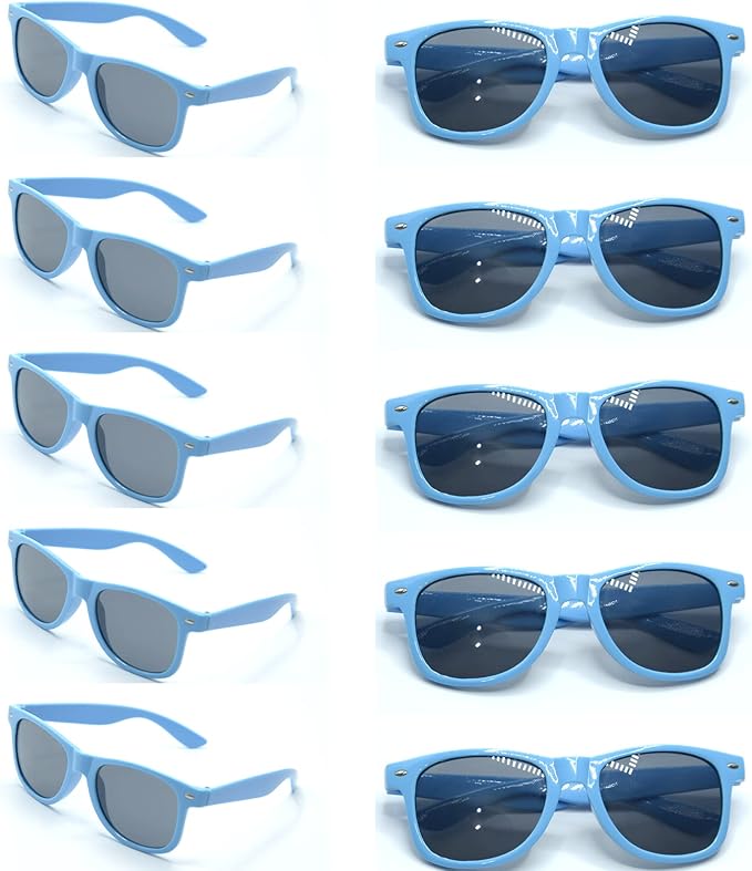 600pc Personalized Wedding Sunglasses Bulk for Guests Party Favors,Custom Personalized Logo Sunglasses Womens Men,Wedding Bridesmaid Sunglasses Gifts,Bachelor Party Favors Set (Blue)