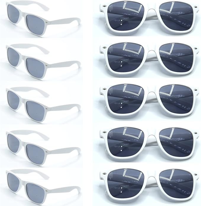 20pc Personalized Wedding Sunglasses Bulk for Guests Party Favors,Custom Personalized Logo Sunglasses Womens Men,Wedding Bridesmaid Sunglasses Gifts,Bachelor Party Favors Set (White)