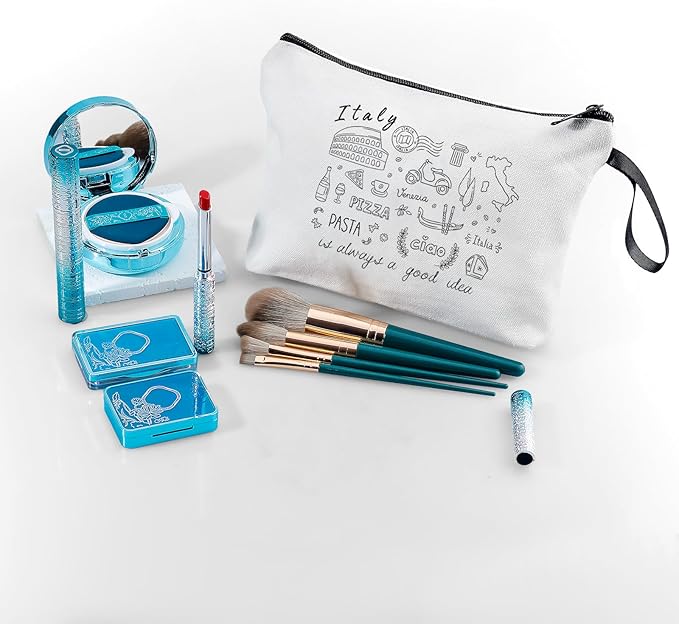 Italy Travel Gifts - Makeup Bag Organizer for Women, Birthday & for Female, Mom, Sister, Daughter