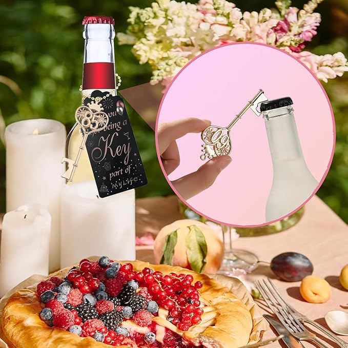 48PCS 85th Birthday Bottle Opener 85 Souvenir Party Supplies Key Opener 85th Baby Birthday Return Gifts Wedding 85th Anniversary Party Decor(48,85th key)