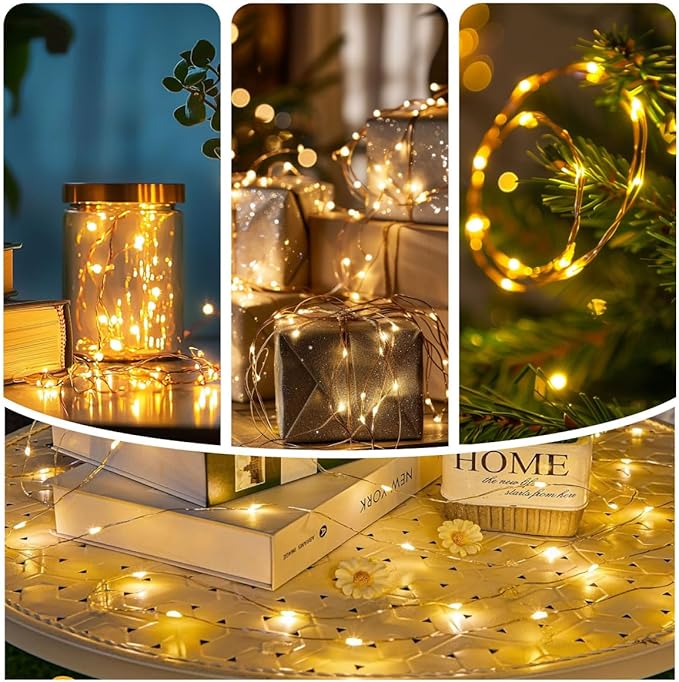 HXWEIYE 6 Pack Rechargeable Fairy Lights Battery Operated with Remote & DIY Timer, 7ft 20LED Mini Twinkle String Light for Mason Jar DIY Wedding Table Centerpieces Party Bedroom Christmas (Warm White)