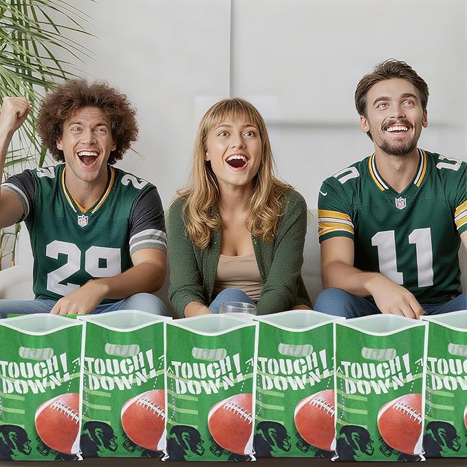 libala 30Pcs Football Party Favors Goodie Bags, 6.7 * 9.8 inch Football Gift bags, Favors Rugby Sports Theme Treat Bags Party Bags Decorations for Game Day Sports Events Birthday Party