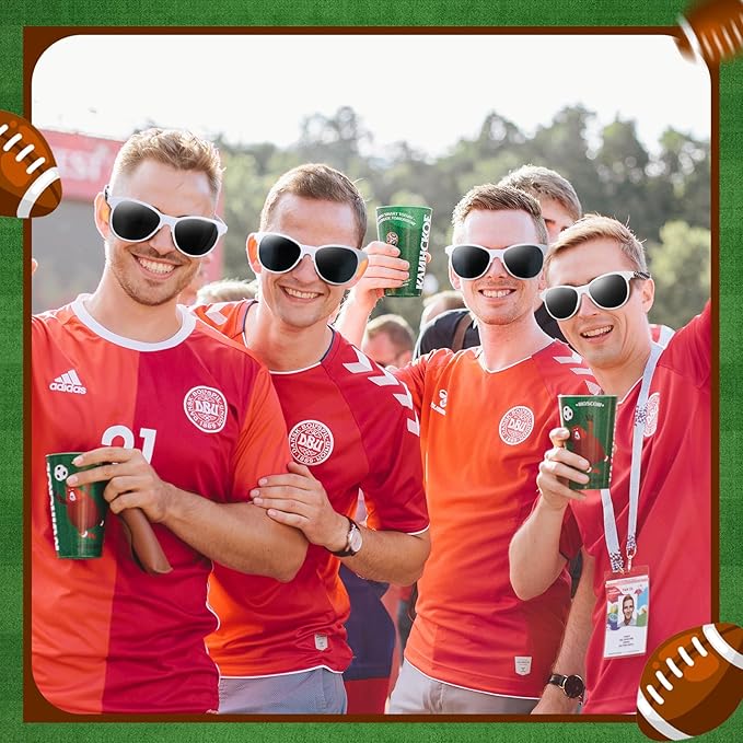 Flutesan 12 Pcs Rugby Football Sunglasses Rugby Themed Favors Birthday Gifts Bag Fillers for Sport Lovers