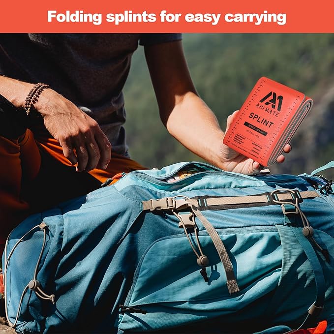 First Aid Splint 36" X 4.3",2 Pack with 1 Extra Adhesive Tape, Brace Support Splint for Arm Leg Broken Bones Fracture