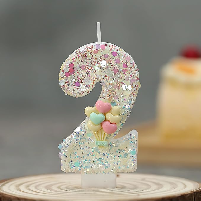 by Tugba Aydan - 2 Number Birthday Candles – 24 Piece Cake Decoration Kit with Number Candle – Party Supplies for Kids’ Birthday Celebration