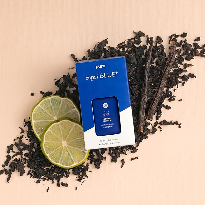 Capri Blue Pura Smart Home Plug-in Diffuser Refills – Includes 2 Capri Blue Pura Refills for Plug In Diffusers for Home - Long Lasting Luxury Scents - Havana Vanilla (Pack of 2)