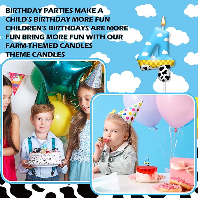 Toy Inspire Game Story Birthday Candles for Kids -Toy Themed Cake Topper Decorations,Party Supplies for Children's Birthday Celebrations(Number 4)
