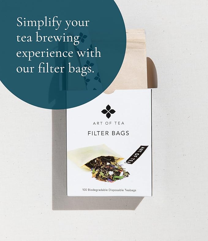 Art of Tea | Pacific Coast Mint (Naturally Caffeine Free) | 12 Eco Friendly Pyramid Peppermint Tea Bags Sachet