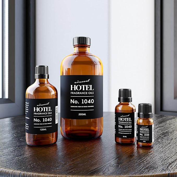 AirScent 50 Central Park Ritzy Hotel Fragrance No. 1040 - Elderflower Fresh Cut Grass Strawberry - Hotel Diffuser Oil for Ultrasonic and Waterless Diffusers and Crafting - 500 mL, 16.9 fl oz Bottle
