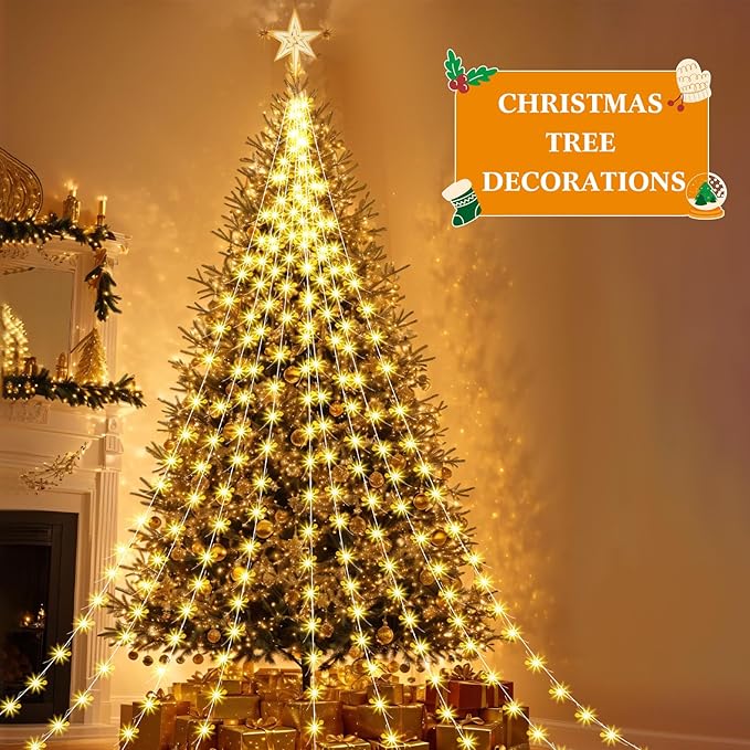 Macarrie 6 Pcs Fairy Lights USB Powered 16 ft 50 LED String Lights Plug in for Xmas Indoor Outdoor Party Wedding Home Festival Tree Garden Decoration (Warm White)