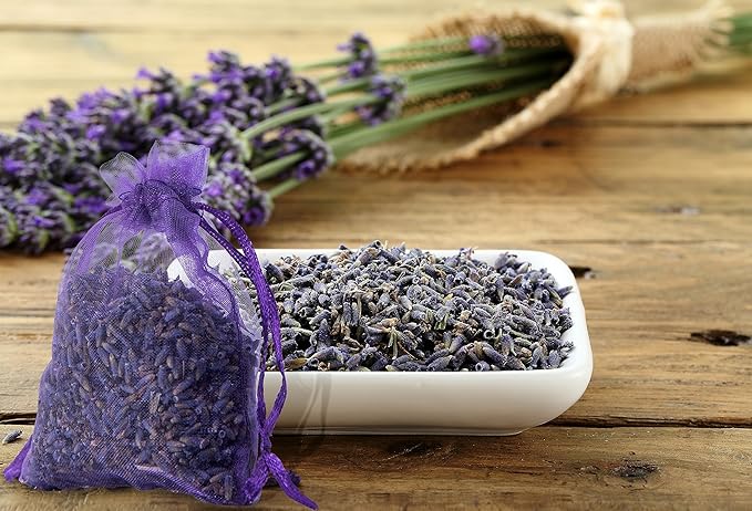 French Lavender Sachets for Drawers and Closets Fresh Scents, Set of 36, Home Fragrance Sachet for Closets and Drawers, Purple, LV-C-36-1