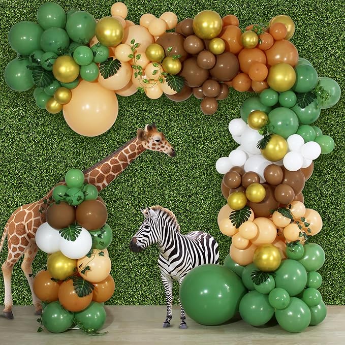 Sage green Balloons 100 Pack 12 inch Round Helium Olive Green Balloons for Birthday Jungle Theme Safari Baby Shower Retro Neutral Wedding Party Decorations