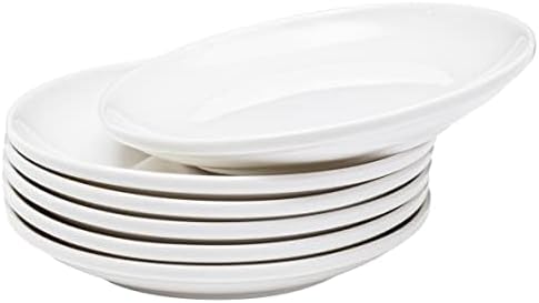 Vikko Dinner Plate, Set of 6 White Plates, Ceramic Dinner Plates Set, Stackable 12 Inch Extra Large Dinner Plates for Every Day and Special Occasion, Restaurant Style, Dishwasher Safe, Microwave Safe