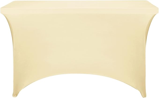 FORLIFE Spandex Table Covers - 4ft Fitted Tablecloth for Rectangular Tables, Universal Stretch Patio Covers for Wedding, Banquet, Party