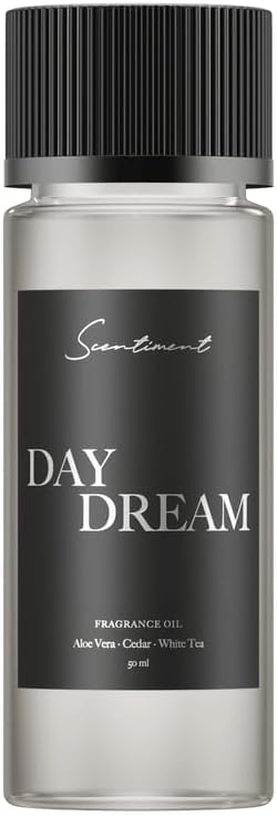 Scentiment Diffuser Oil - Day Dream | Inspired by Luxury Five Star Hotel White Tea Scent | Aromatherapy Home Fragrance| Luxurious Scent with Notes of Aloe Vera, Cedar, White Tea (50ml)