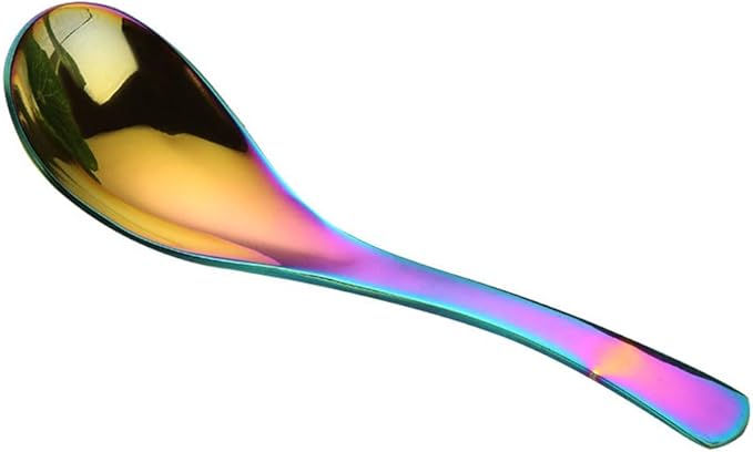 Rose Gold Stainless Steel Serving Spoons - Mirror Finish, Ideal for Soup, Dessert, Coffee, and Ice Cream