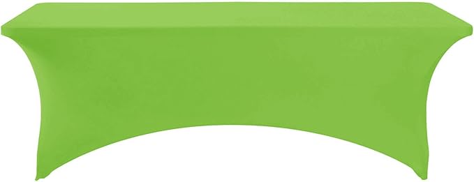 FORLIFE Spandex Table Cover - Fitted 8ft Rectangular Tablecloth, Stretch Patio Cover, Universal for Wedding, Banquet, Party (Apple Green)