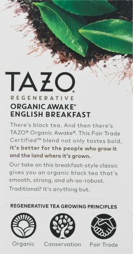 TAZO Tea Bags, Black Tea, English Breakfast | Regenerative Organic | 16 Count | Pack of 2