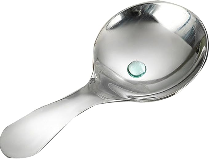 6 Pcs Stainless Steel Short Handle Thickened Small Round Spoons For Honey Candy Tea Salt Jam and Mustard - Ice Cream Dessert Spoon (E Yellow)