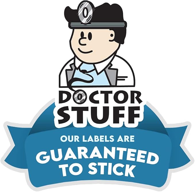 Allergic Chart Label 6-1/2” x 1” White Red Doctor Stuff Handwritten Alert Sticker Permanent Adhesive 100 Stickers/Box for Medical Charting and Triage
