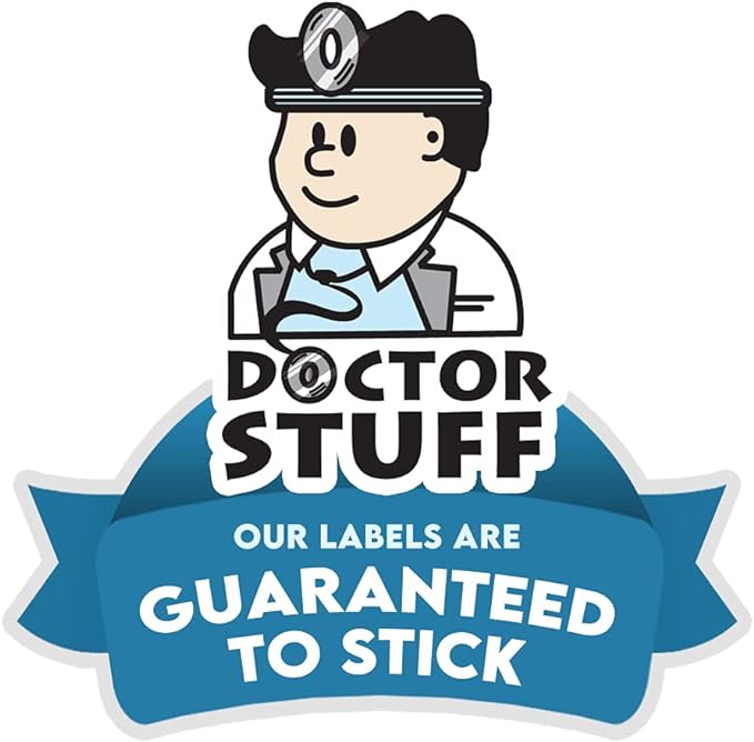 Allergic Medical Chart Label 1-5/8” x 7/8” Fluorescent Red Black Doctor Stuff Permanent Adhesive 500 Stickers/Roll