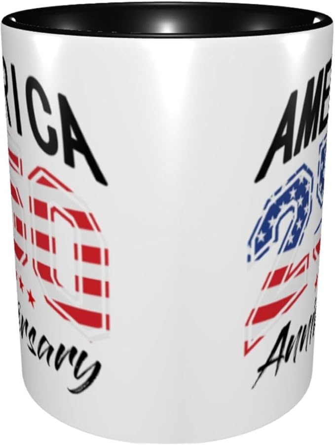 USA 250TH 2 250th 11oz Ceramic Mug Cute Coffee Mugs Tea Cup with Handle for Office and Home Gift for Men Women
