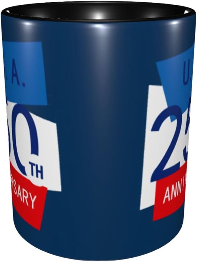 U.S.A. 250TH 250th 11oz Ceramic Mug Cute Coffee Mugs Tea Cup with Handle for Office and Home Gift for Men Women