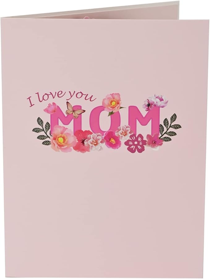 Mother's Day Pop Up Card, 3D Greeting Card for Mother's Day, Thinking of You, Thank You, Anniversary, Engagement, Just Because for Woman Wife Mother Mom All Occasion