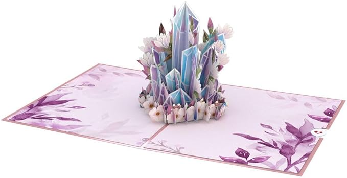 Lovepop Everyday Pop-Up Card for Her and Him- 3D Thinking of You Greeting Cards for Boys, Girls, Men, Women - Sending Good Vibes - 5" x 7" Crystals - Blank Note Card & Envelope Included