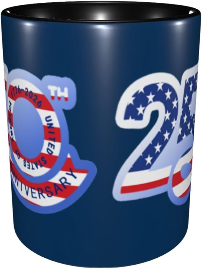 USA 250TH 4 250th 11oz Ceramic Mug Cute Coffee Mugs Tea Cup with Handle for Office and Home Gift for Men Women