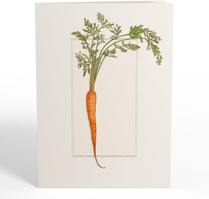 Lovepop Everyday Pop-Up Card for Her and Him - 3D Greeting Cards for Boys, Girls, Men, Women - Blooming Carrot Bouquet - 5" x 7" Card - Blank Notecard & Envelope Included